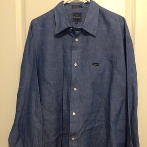 Faconnable Blue Linen Shirt